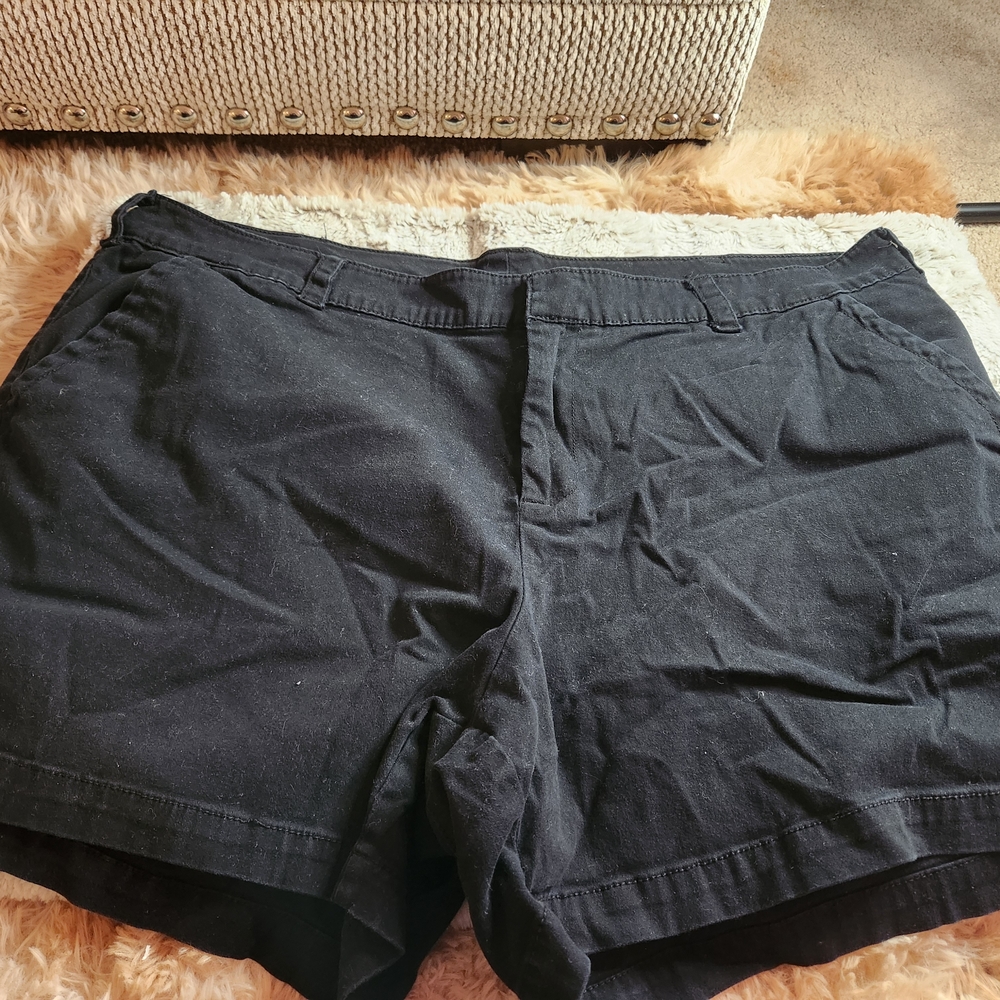 Lane Bryant High Waist Black Women's Shorts